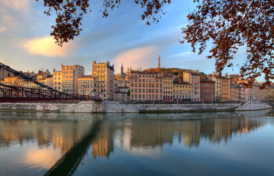 Lyon Old Town (Vieux Lyon), Lyon, Auvergne-Rhône-Alpes, France